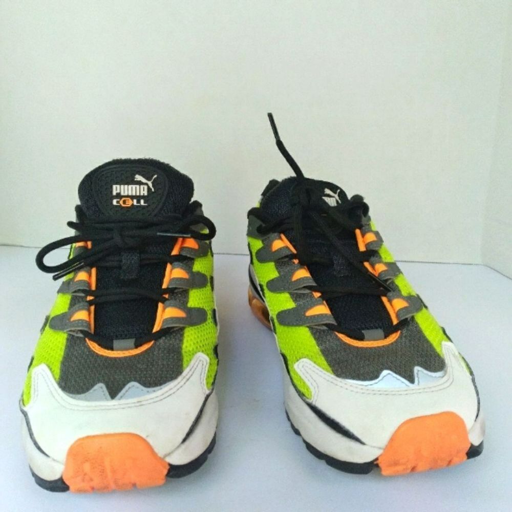Puma Cell‎ Allen OG White Green  Orange  Casual Sneakers Size 9